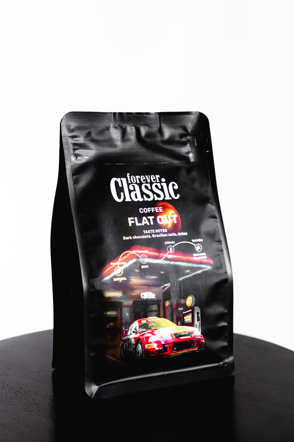 Flat Out Coffee 200g bag with 100% Arabica beans from Brazil, Forever Classic brand