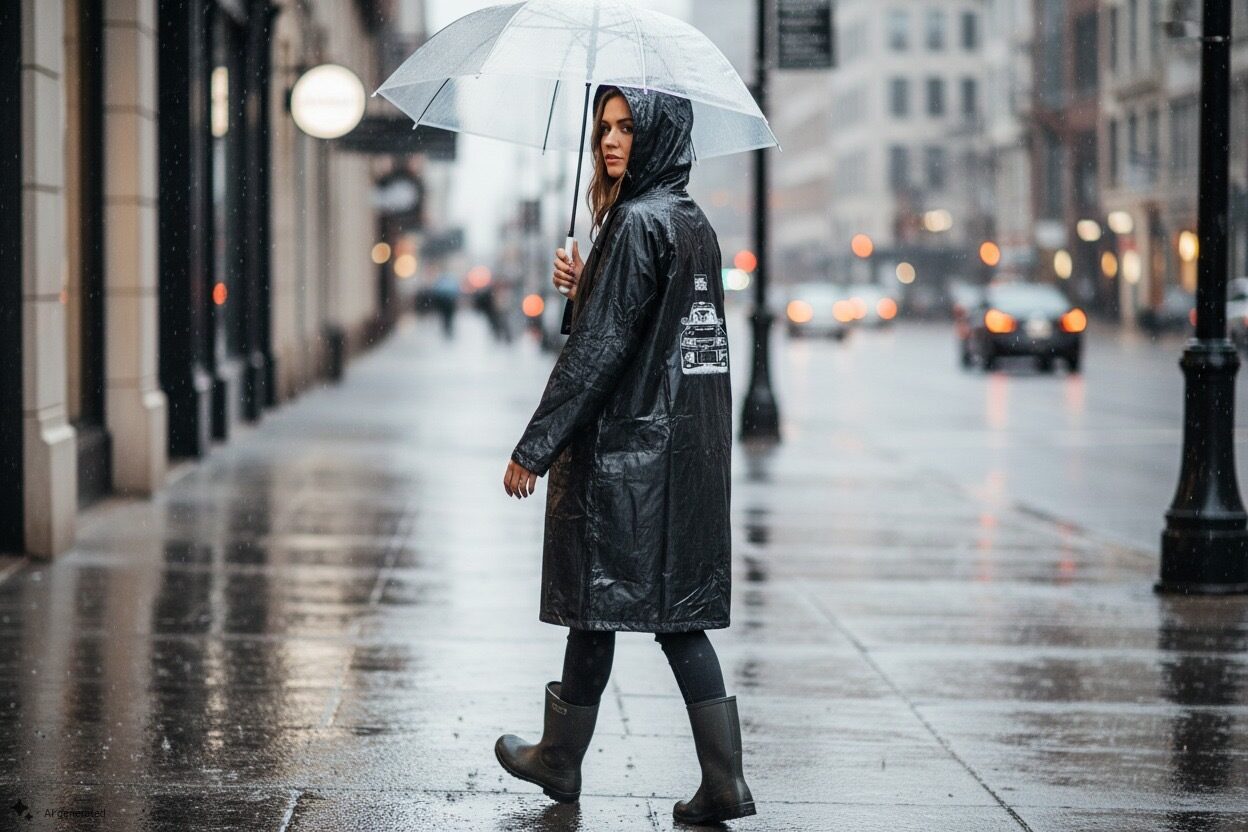 Forever Classic rain jacket with snap buttons, one size, motorsport lifestyle style
