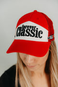 Red Forever Classic baseball cap with embroidered logo, classic shape
