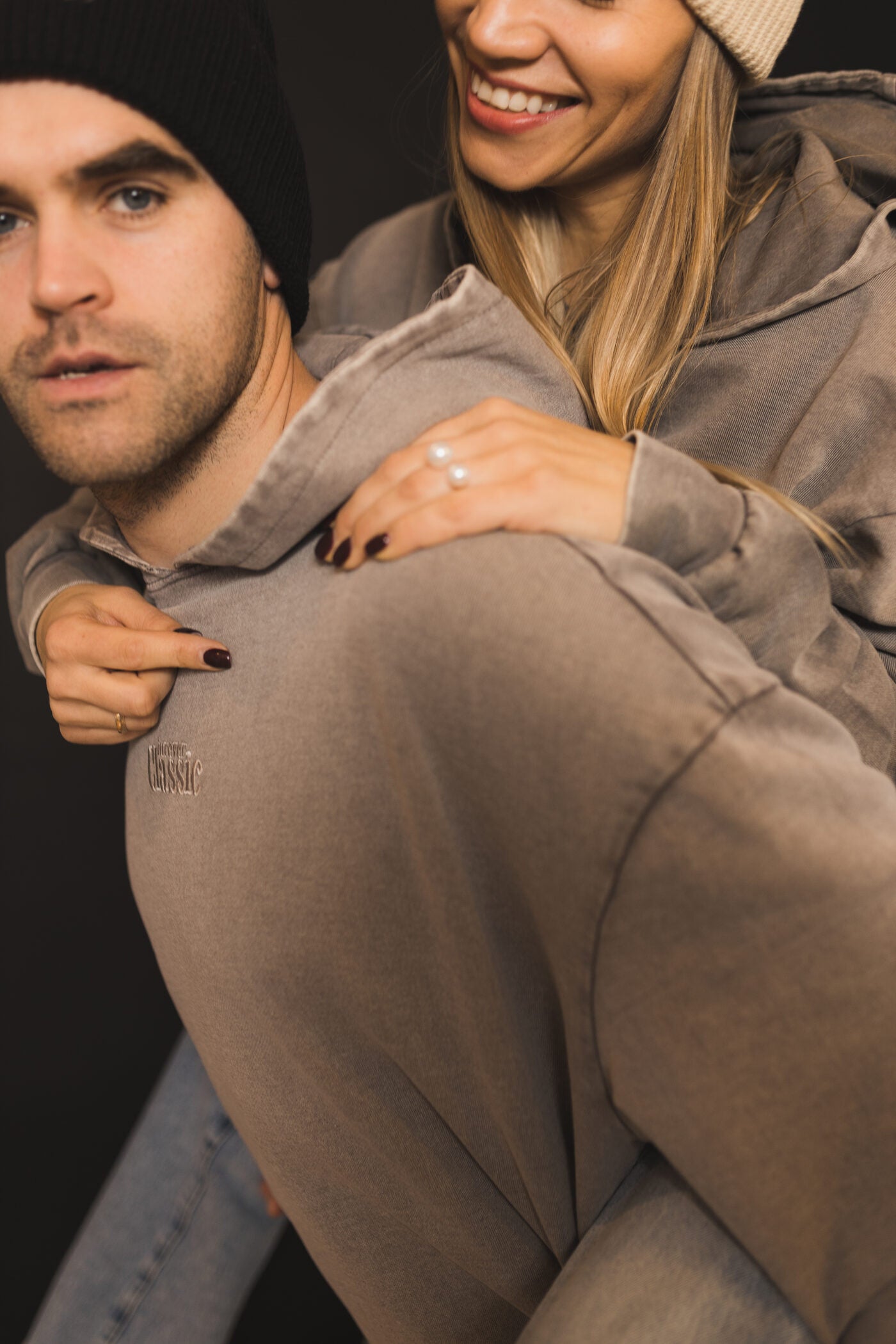 Forever Classic oversized hoodie in lightweight washed cotton with minimal embroidered logo on front