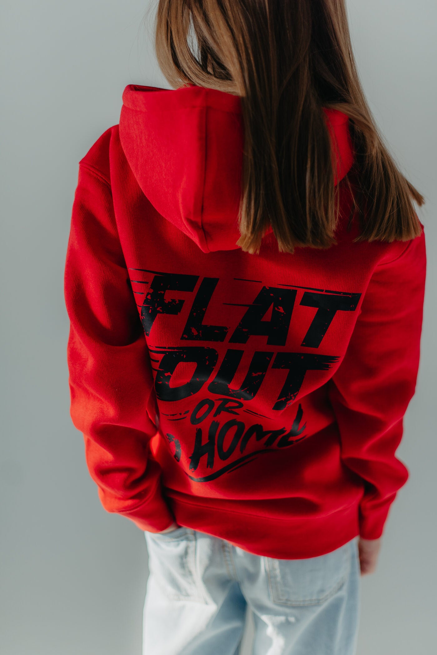 Forever Classic red kids' hoodie with hood in soft cotton and polyester