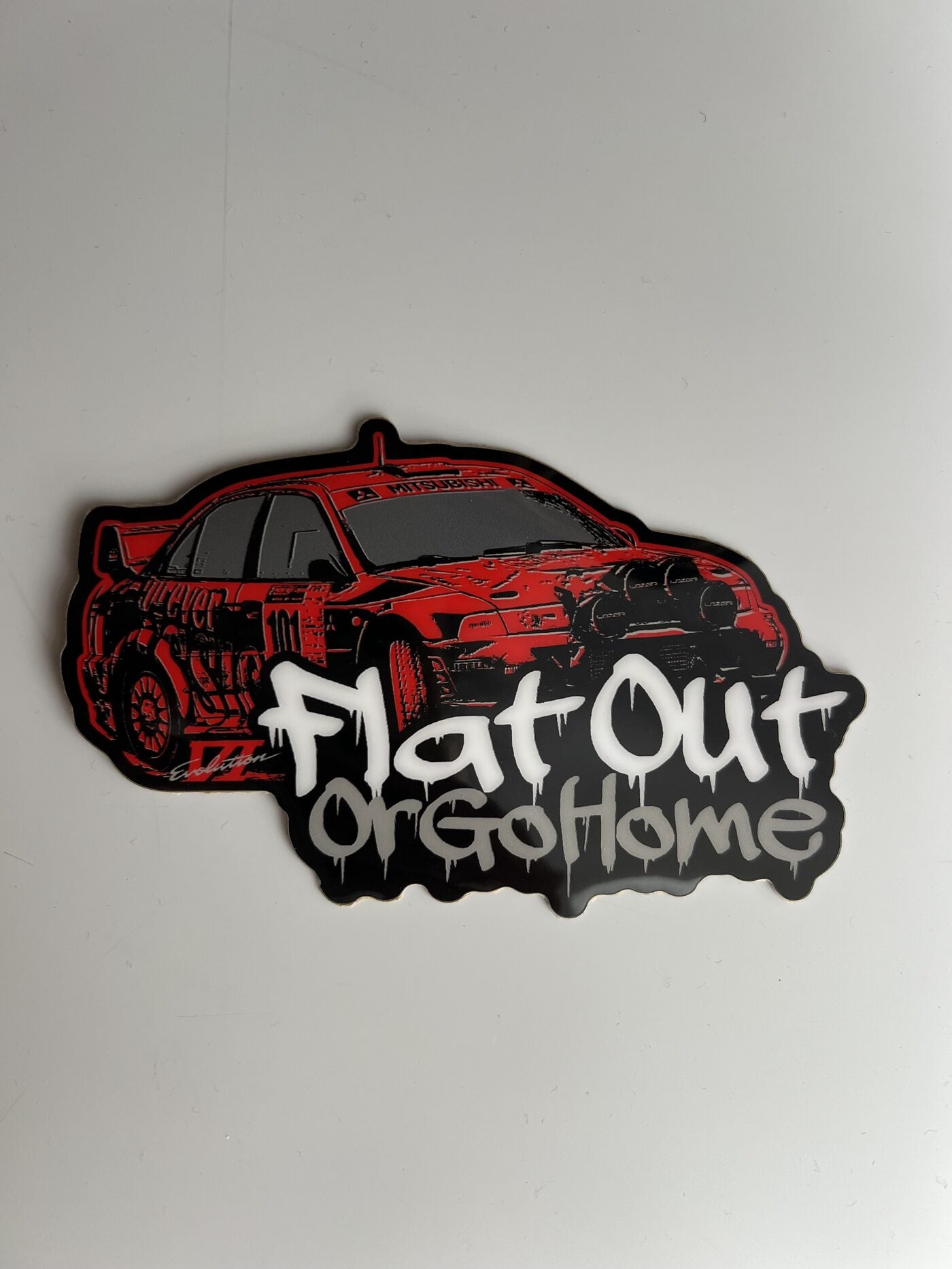 Forever Classic sticker with motorsport rally style design