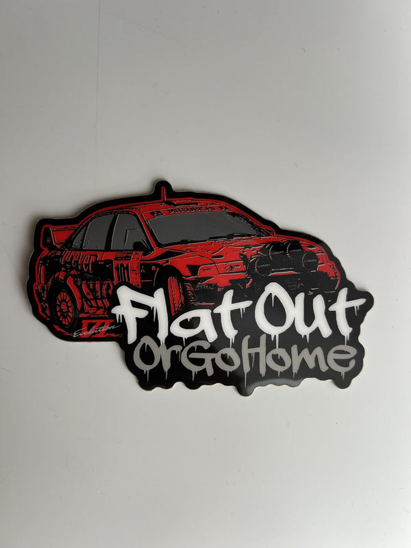 Forever Classic sticker with motorsport rally style design