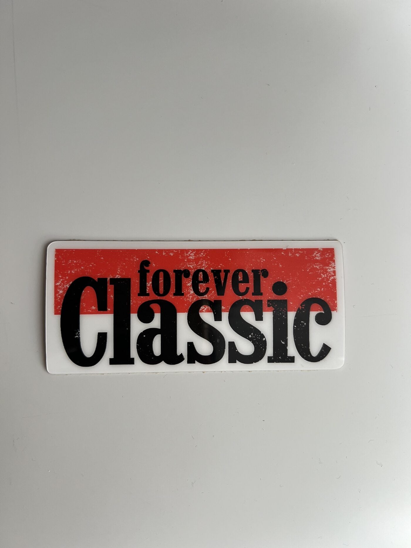Forever Classic sticker with motorsport and rally style design