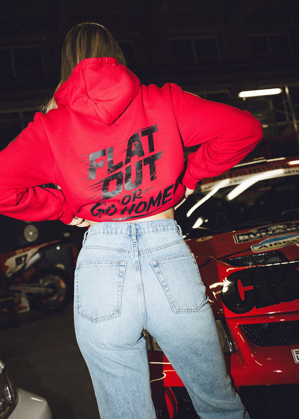 Forever Classic red hoodie with hood, pockets and exclusive design in cotton and recycled polyester