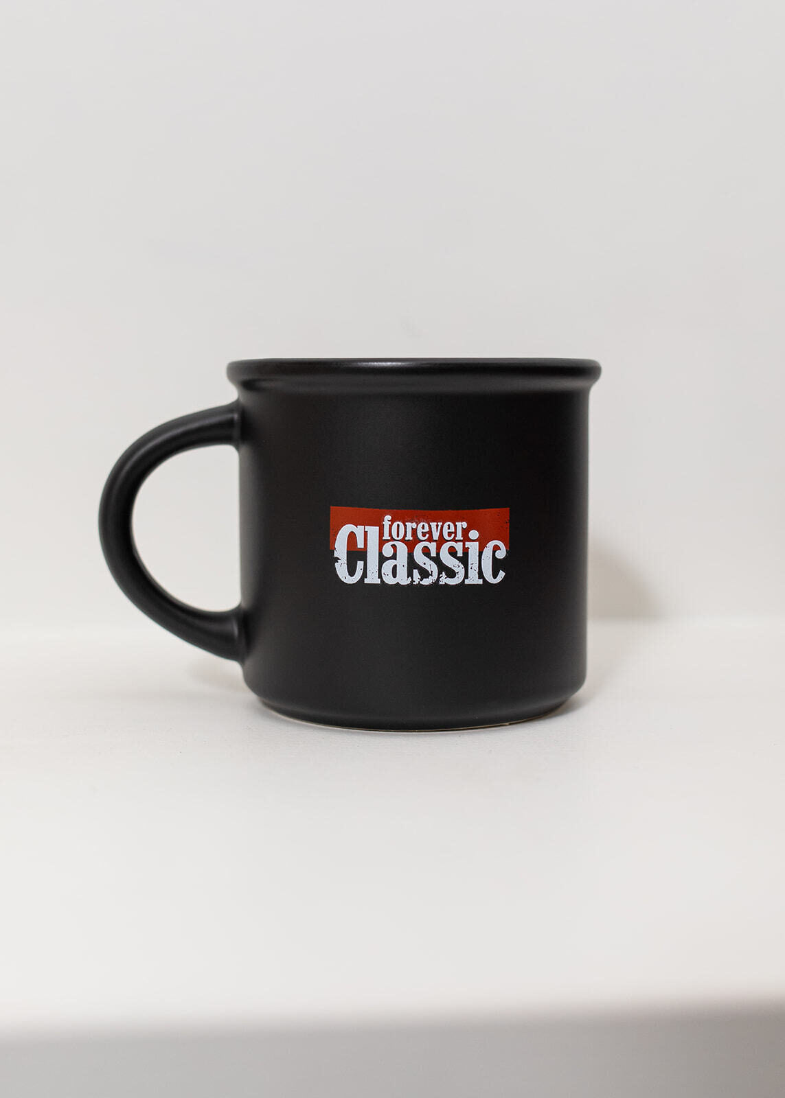 Forever Classic ceramic mug with logo, vintage design, matte finish, 300 ml