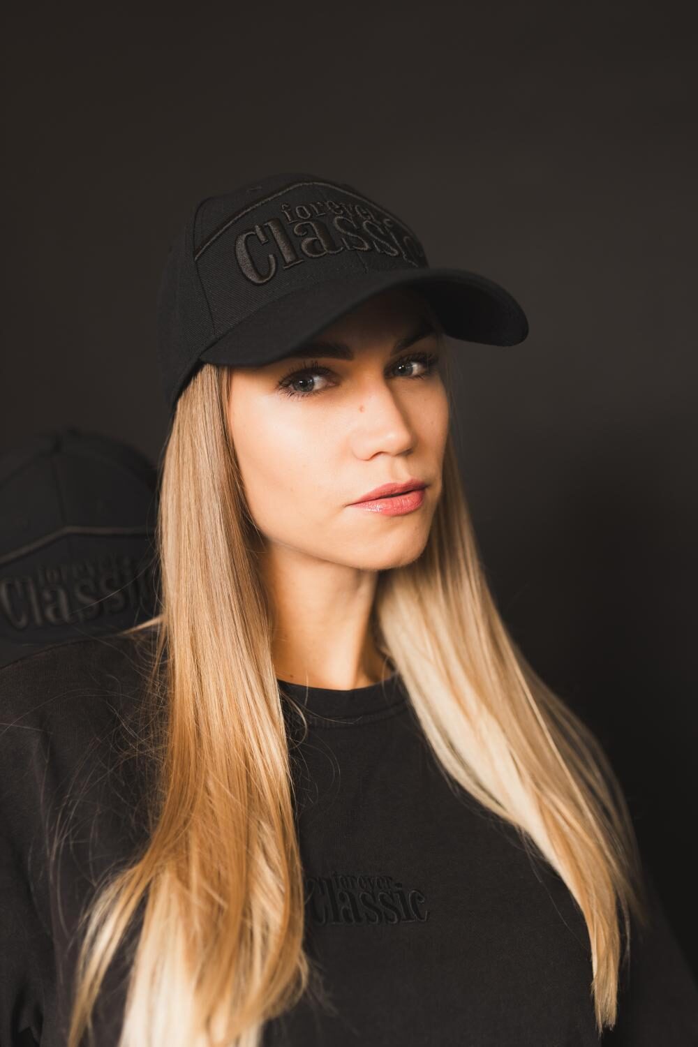 Forever Classic black baseball cap with adjustable back strap