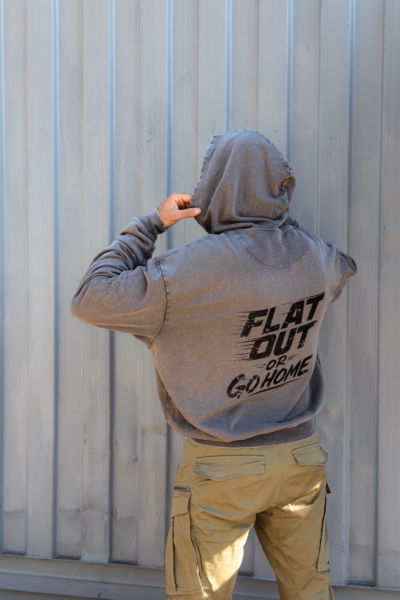 Grey oversized hoodie in lightweight cotton with modern relaxed cut, Forever Classic