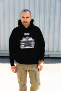 Black Forever Classic hoodie with hood, pockets and exclusive design in soft cotton
